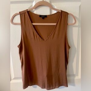 Quince Washable Silk Tank - Copper Brown, SZ S